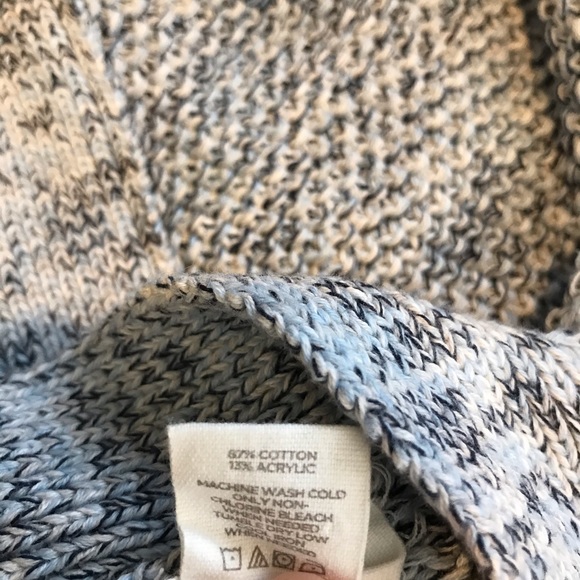 LOFT Lounge Chunky Knit Sweater Oversized Blue - Picture 6 of 6